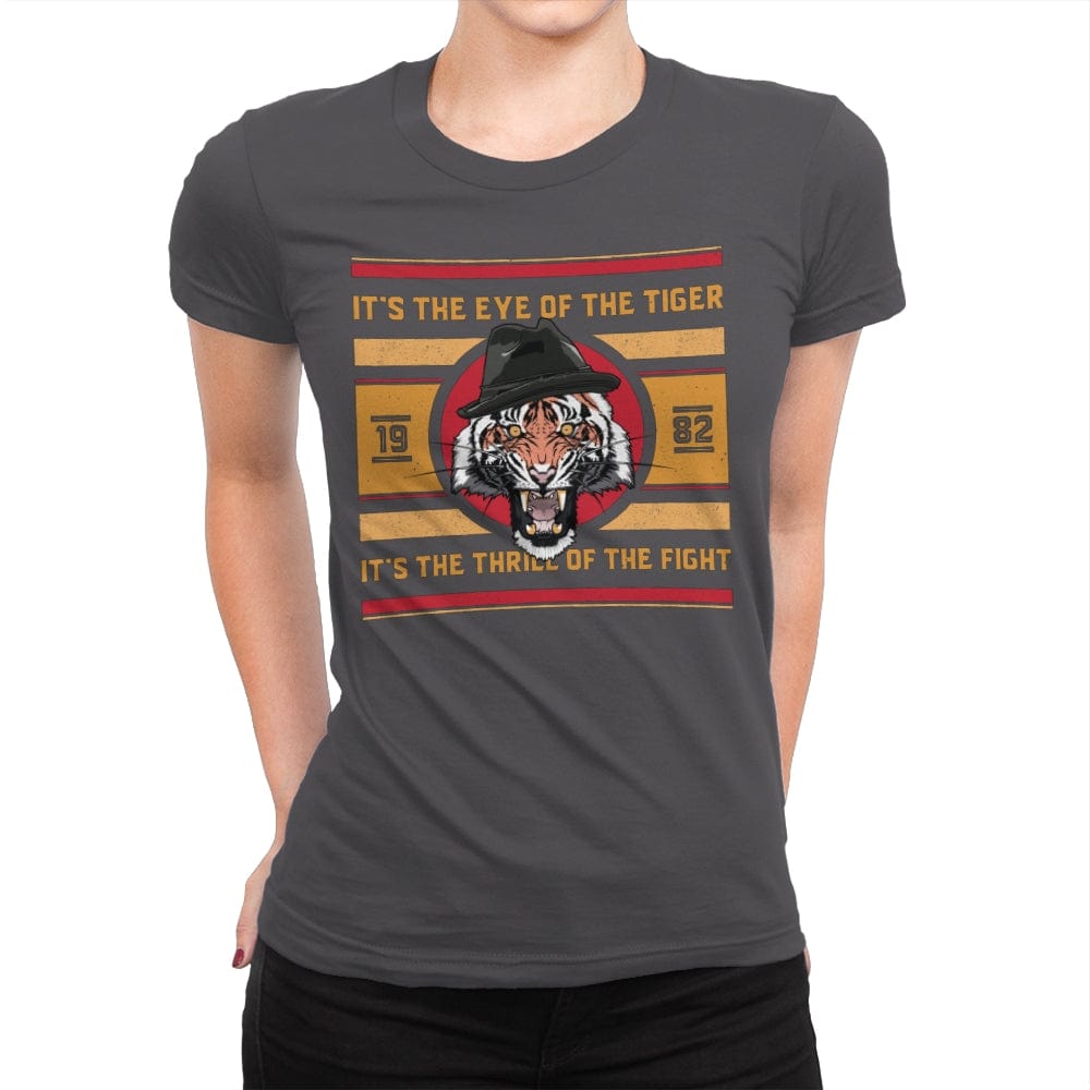 Eye of the Tiger - Womens Premium T-Shirts RIPT Apparel Small / Heavy Metal