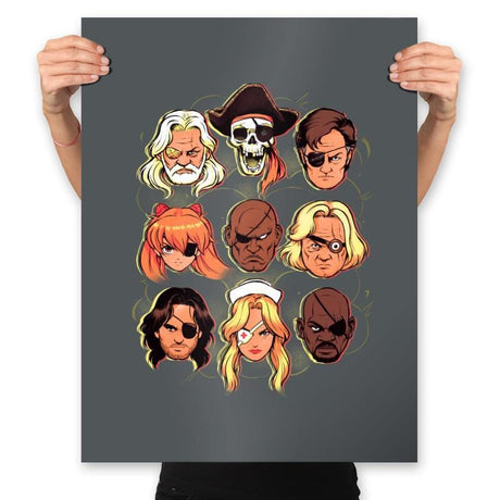 Eye Patch Gang - Prints Posters RIPT Apparel 18x24 / Charcoal
