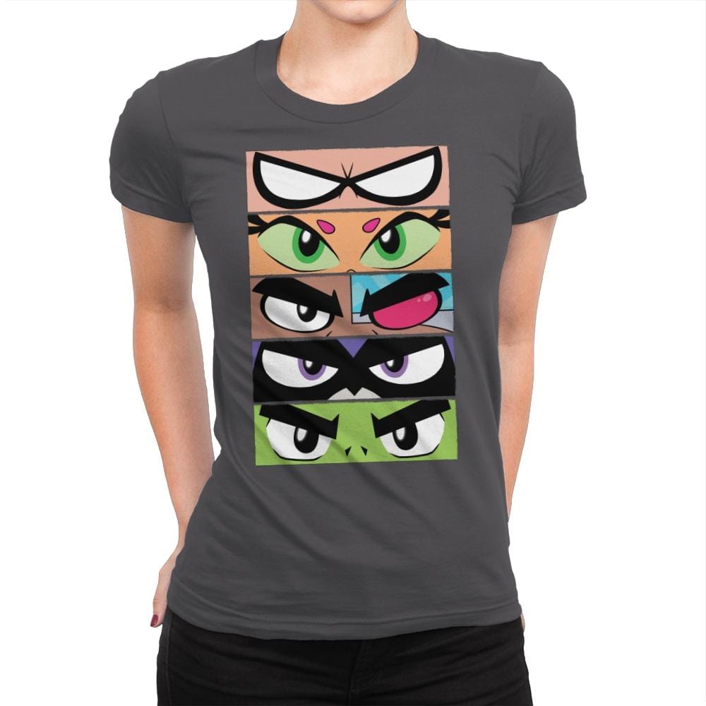 Eyes Of Titans - Womens Premium T-Shirts RIPT Apparel Small / Heavy Metal