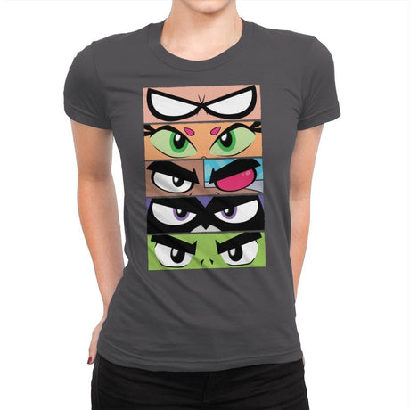 Eyes Of Titans - Womens Premium T-Shirts RIPT Apparel Small / Heavy Metal