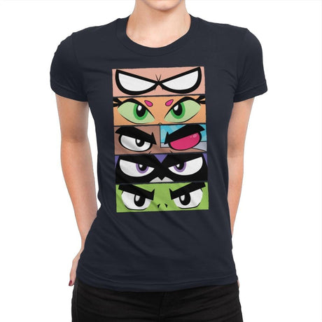 Eyes Of Titans - Womens Premium T-Shirts RIPT Apparel Small / Midnight Navy