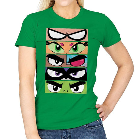Eyes Of Titans - Womens T-Shirts RIPT Apparel Small / Irish Green