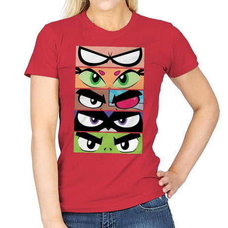Eyes Of Titans - Womens T-Shirts RIPT Apparel Small / Red