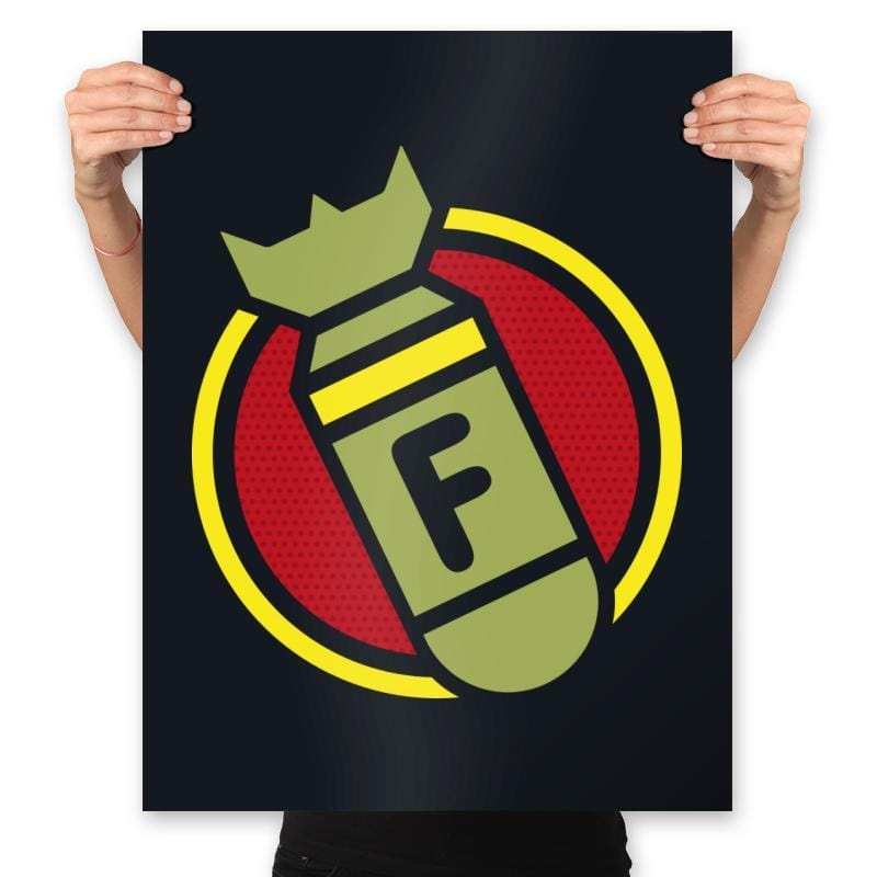 F-Bomb - Prints Posters RIPT Apparel 18x24 / Black