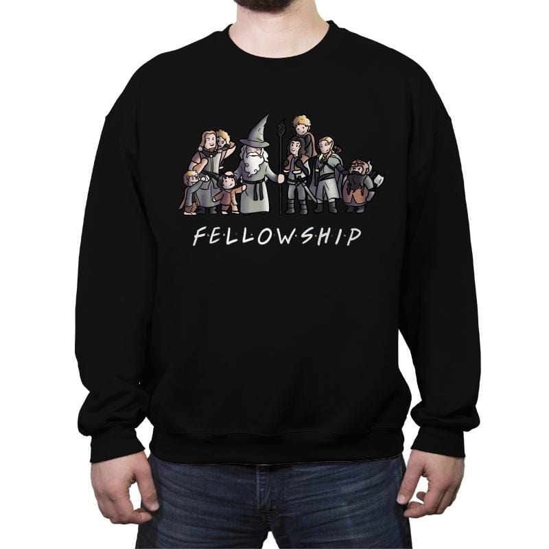 F.E.L.L.O.W.S.H.I.P - Crew Neck Sweatshirt Crew Neck Sweatshirt RIPT Apparel Small / Black