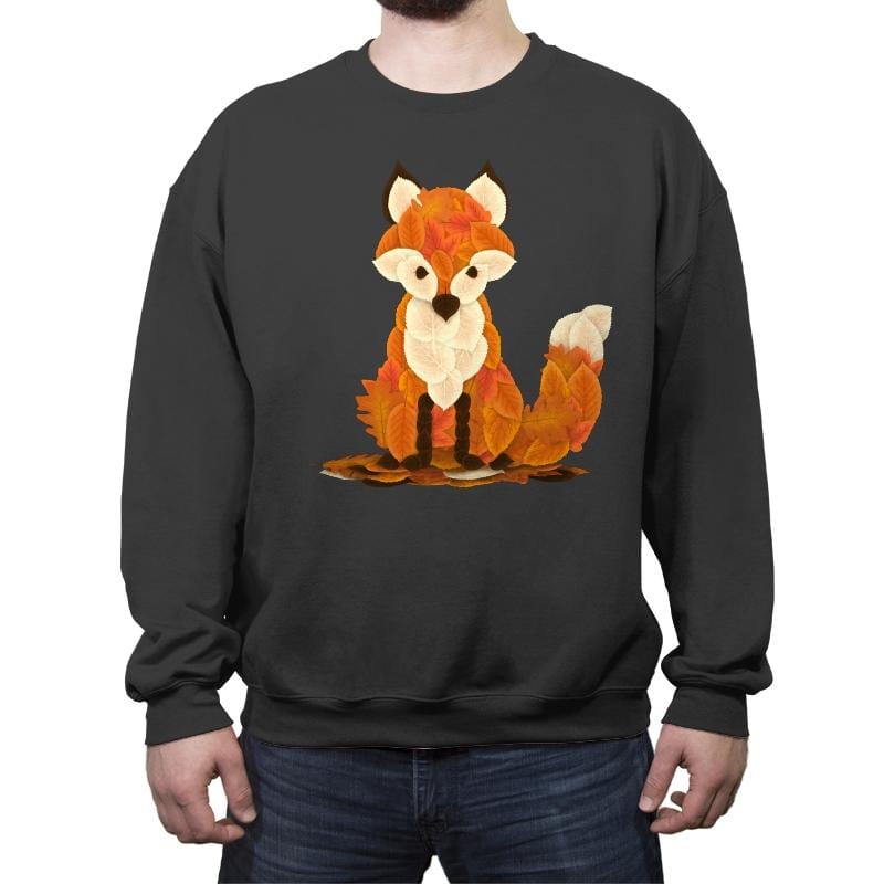 Fall Fox - Crew Neck Sweatshirt Crew Neck Sweatshirt RIPT Apparel Small / Charcoal