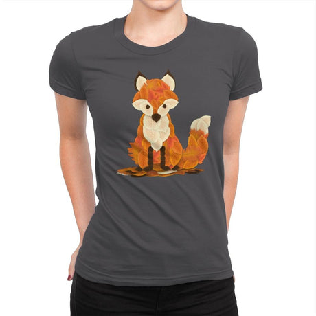 Fall Fox - Womens Premium T-Shirts RIPT Apparel Small / Heavy Metal