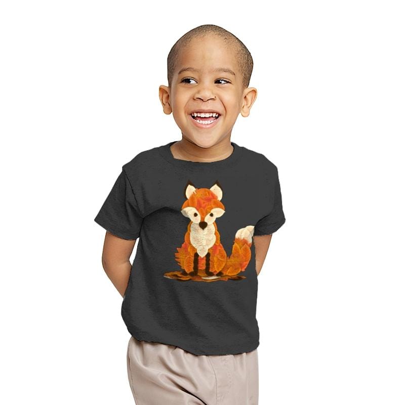 Fall Fox - Youth T-Shirts RIPT Apparel X-small / Charcoal