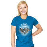 Falling - Womens T-Shirts RIPT Apparel Small / Turquoise