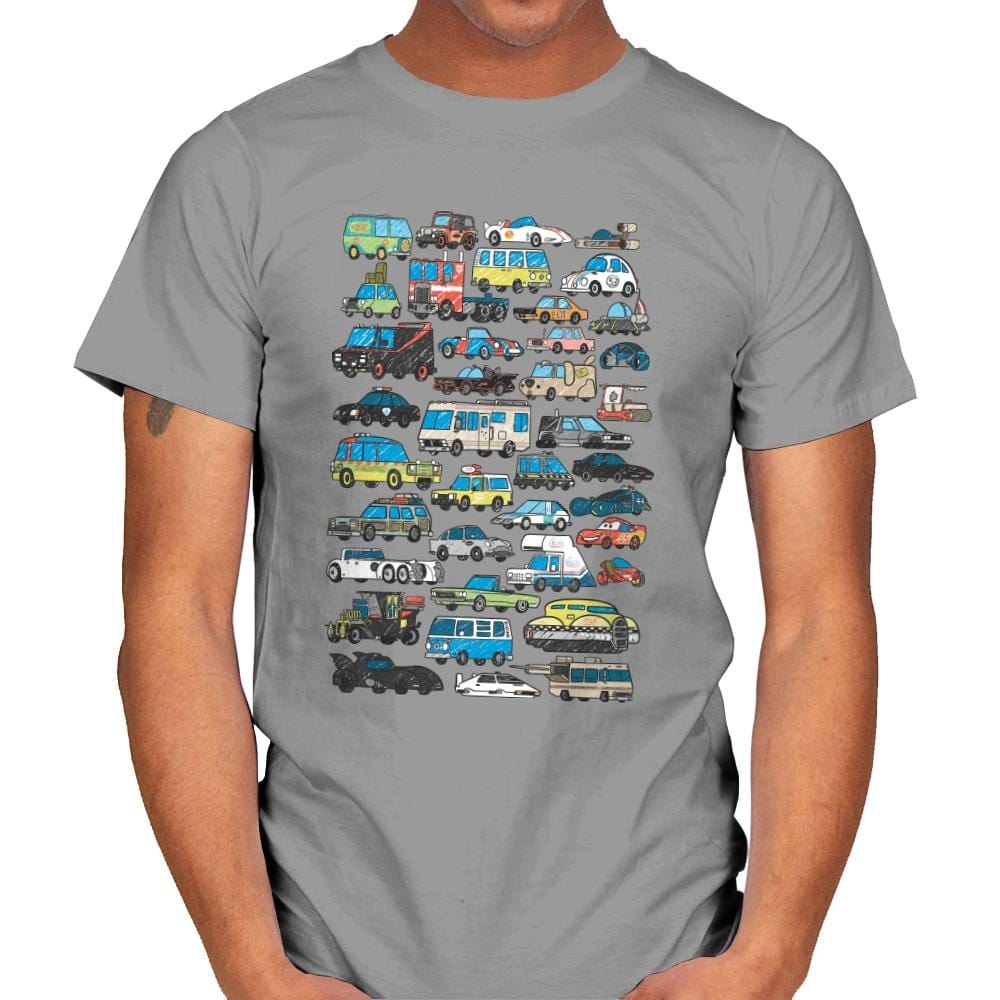 Famous Cars - Anytime - Mens T-Shirts RIPT Apparel Small / Sport Grey
