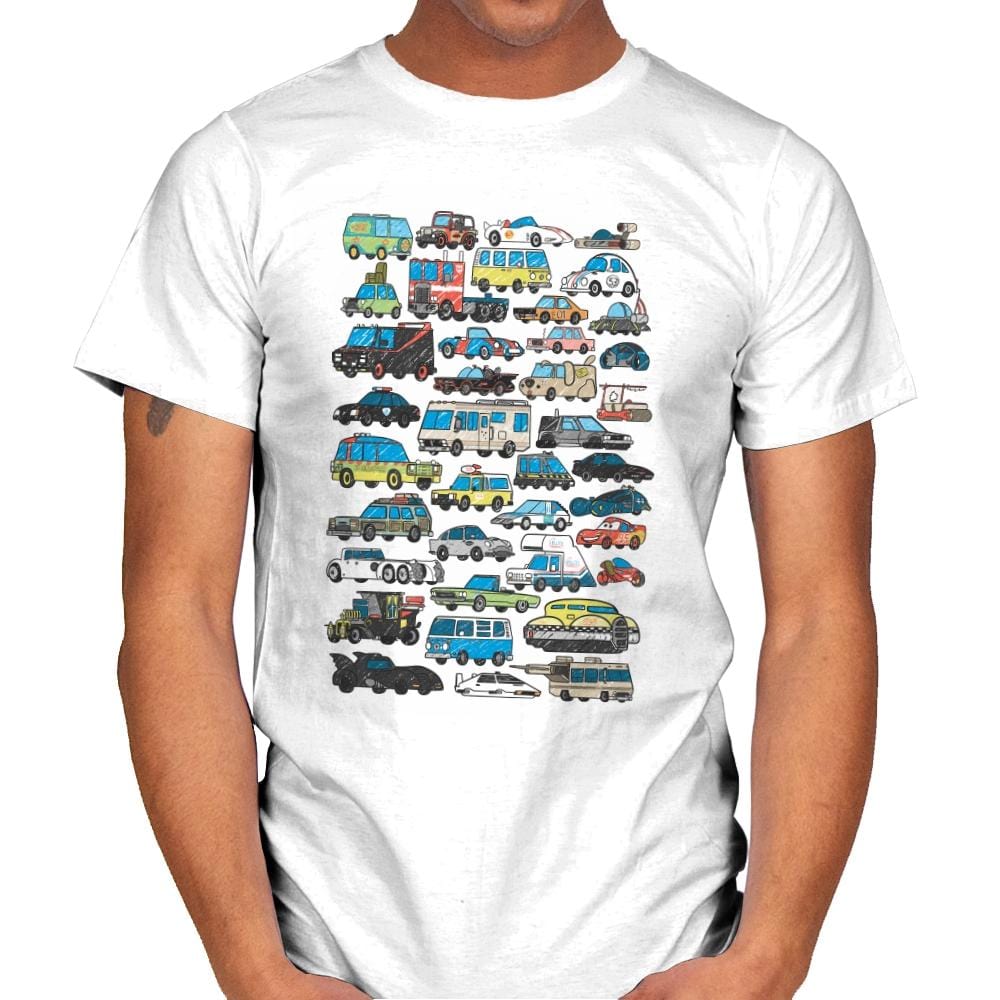 Famous Cars - Anytime - Mens T-Shirts RIPT Apparel Small / White