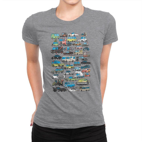 Famous Cars - Anytime - Womens Premium T-Shirts RIPT Apparel Small / Heather Grey