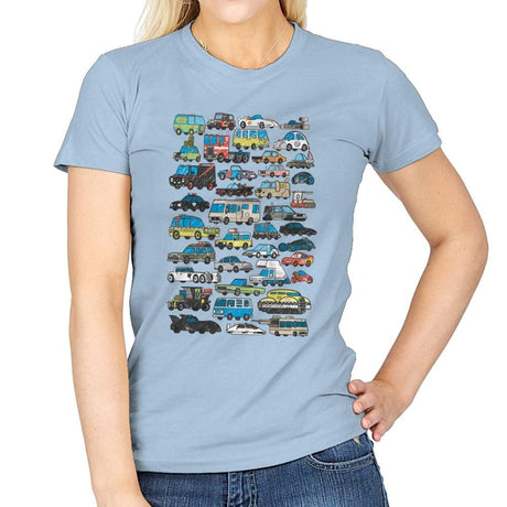Famous Cars - Anytime - Womens T-Shirts RIPT Apparel Small / Light Blue