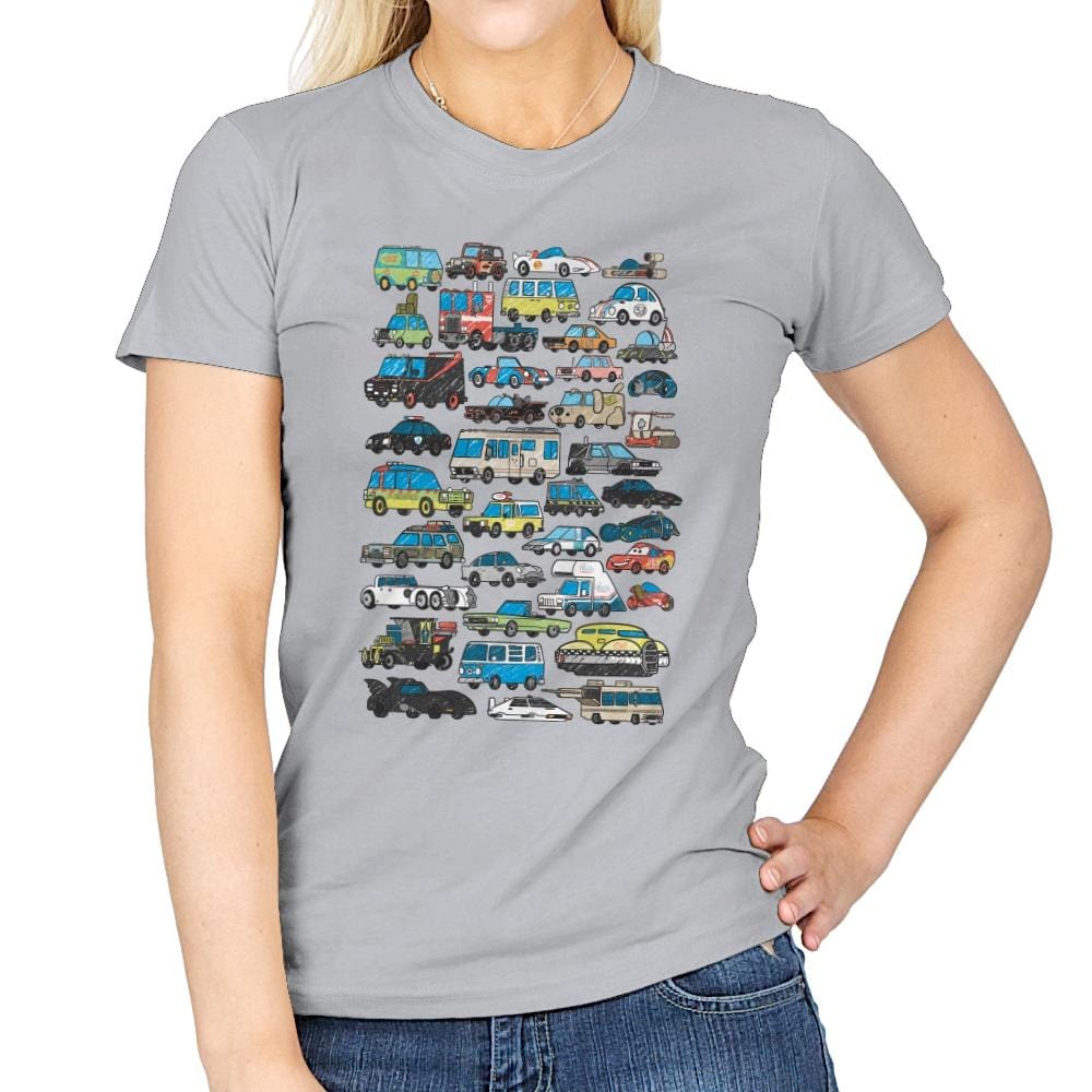 Famous Cars - Anytime - Womens T-Shirts RIPT Apparel Small / Sport Grey