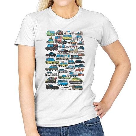 Famous Cars - Anytime - Womens T-Shirts RIPT Apparel Small / White