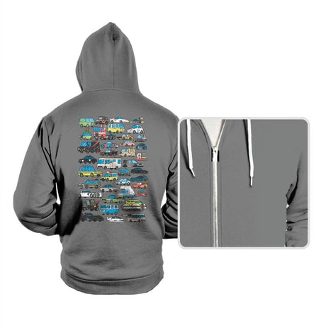 Famous Cars - Hoodies Hoodies RIPT Apparel Small / Athletic Heather