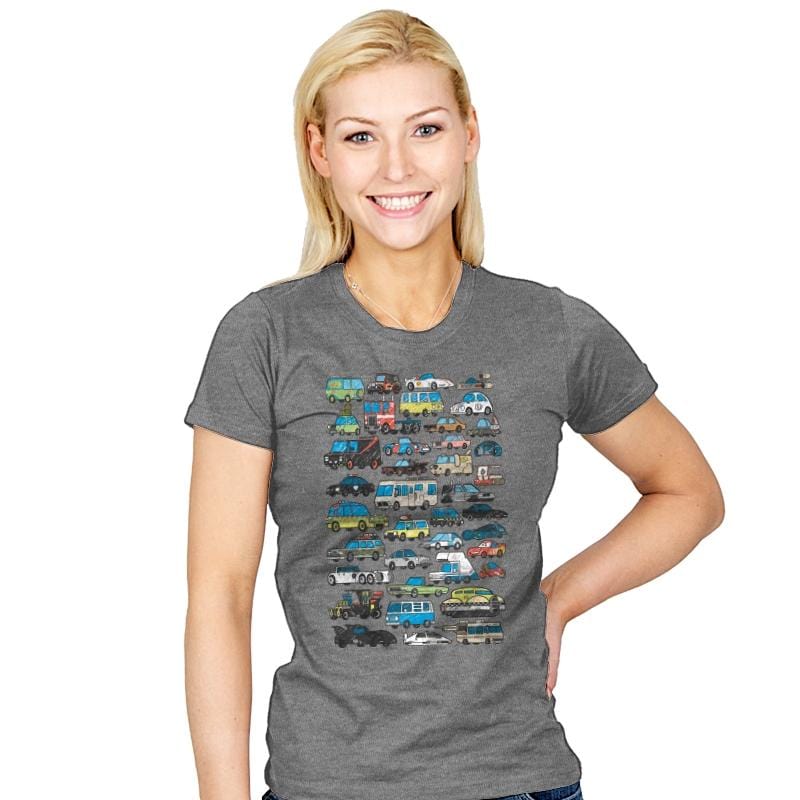 Famous Cars - Womens T-Shirts RIPT Apparel