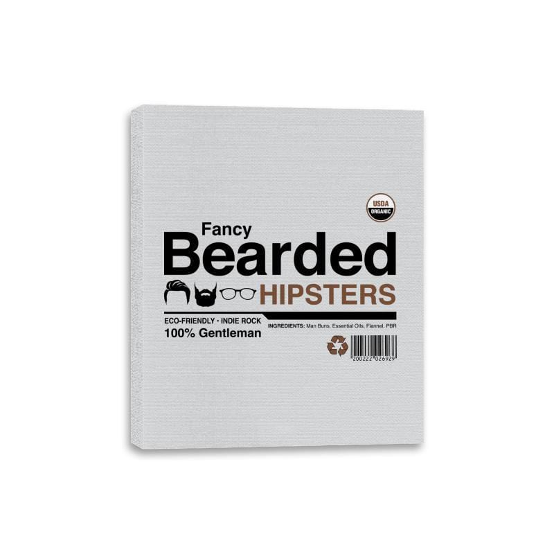 Fancy Bearded Hipster - Canvas Wraps Canvas Wraps RIPT Apparel 8x10 / Silver