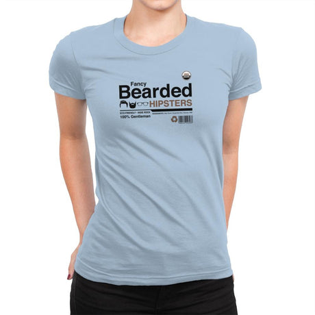 Fancy Bearded Hipster - Womens Premium T-Shirts RIPT Apparel Small / Cancun