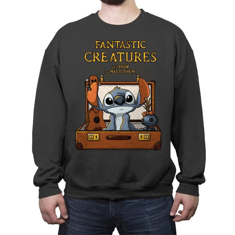 Fantastic Creature 1 - Crew Neck Sweatshirt Crew Neck Sweatshirt RIPT Apparel Small / Charcoal