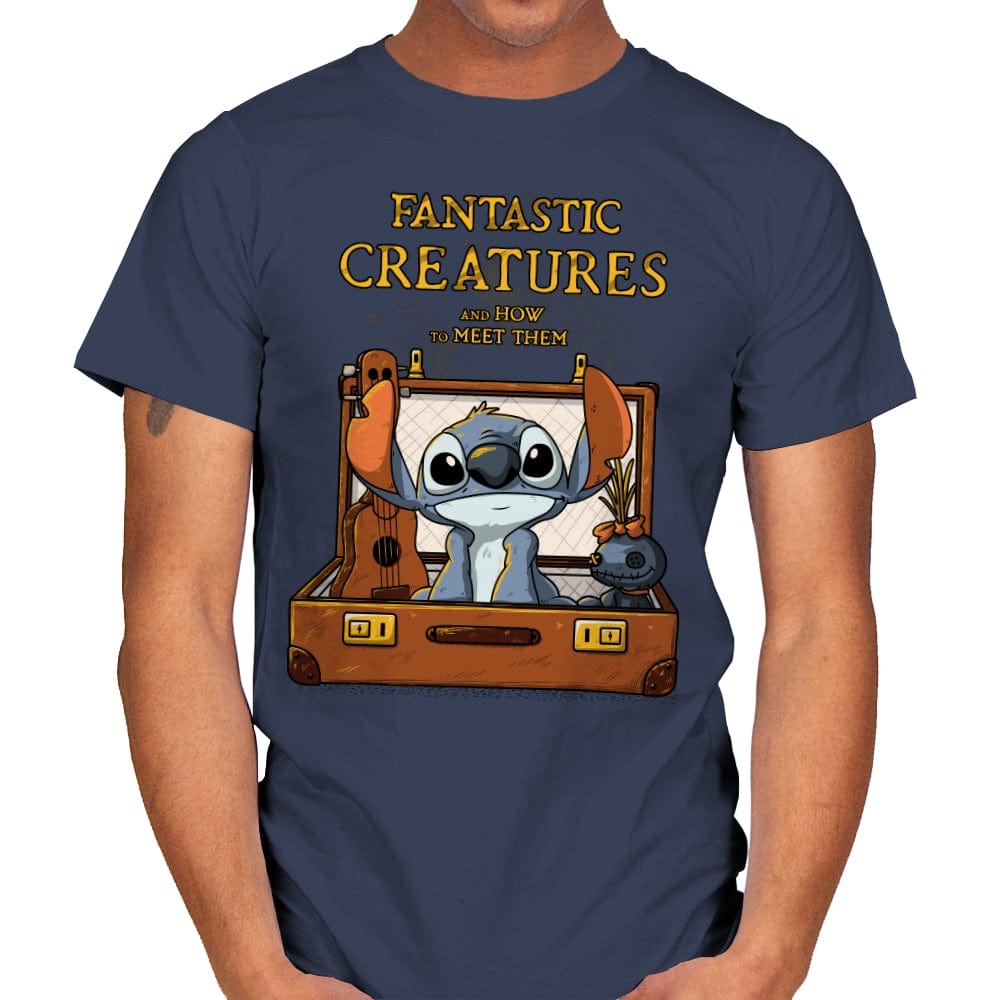 Fantastic Creature 1 - Mens T-Shirts RIPT Apparel Small / Navy