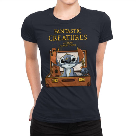 Fantastic Creature 1 - Womens Premium T-Shirts RIPT Apparel Small / Midnight Navy