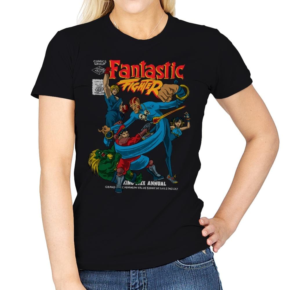 Fantastic Fighter - Womens T-Shirts RIPT Apparel Small / Black