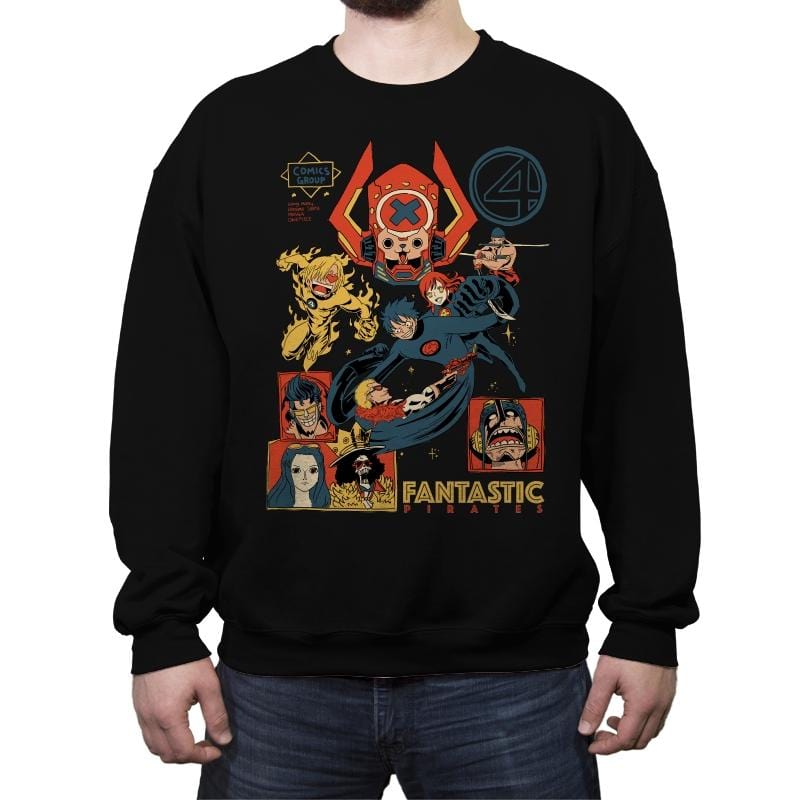 Fantastic pirates - Crew Neck Sweatshirt Crew Neck Sweatshirt RIPT Apparel Small / Black