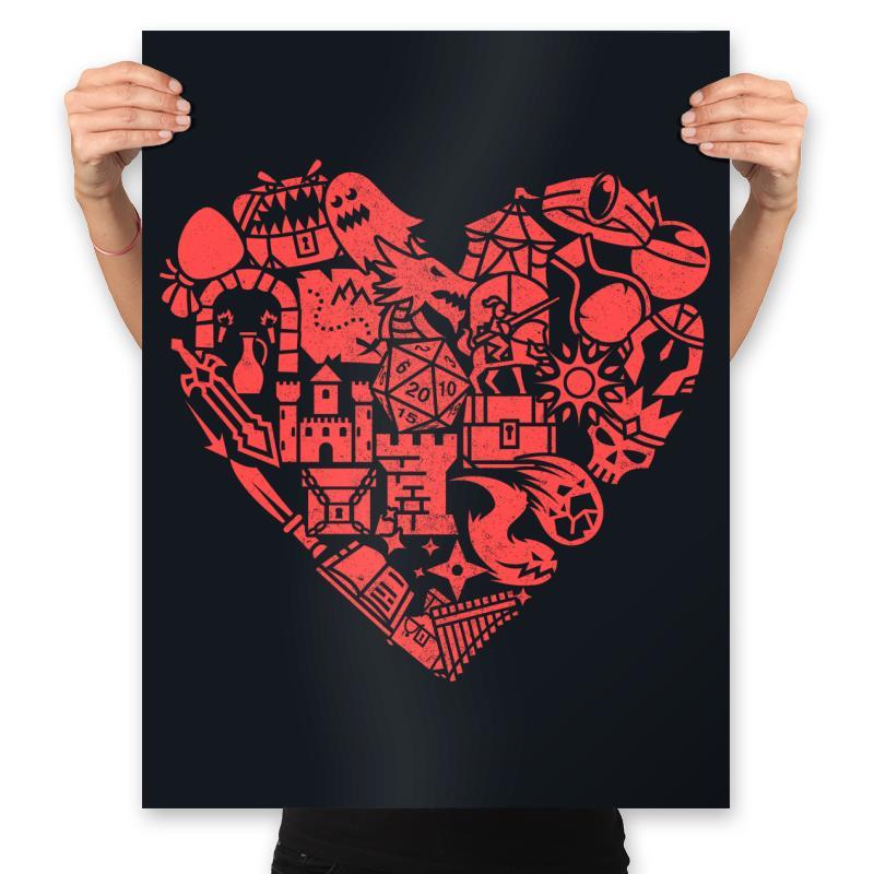 Fantasy Lover  - Prints Posters RIPT Apparel 18x24 / Black
