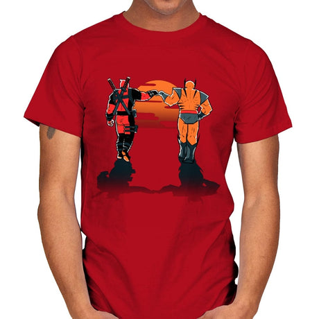 Farewell Fist Bump - Mens T-Shirts RIPT Apparel Small / Red