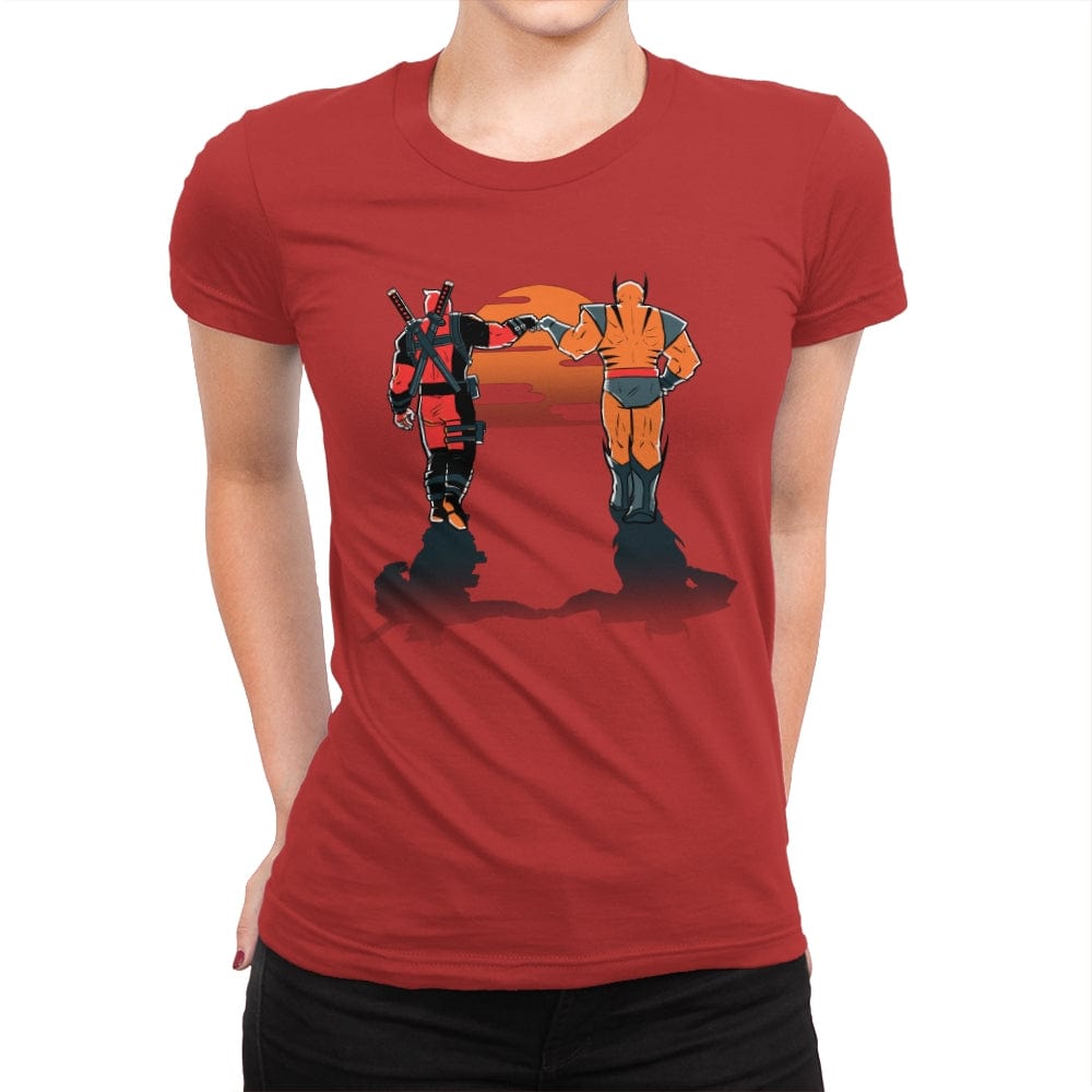 Farewell Fist Bump - Womens Premium T-Shirts RIPT Apparel Small / Red