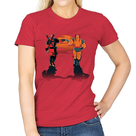 Farewell Fist Bump - Womens T-Shirts RIPT Apparel Small / Red