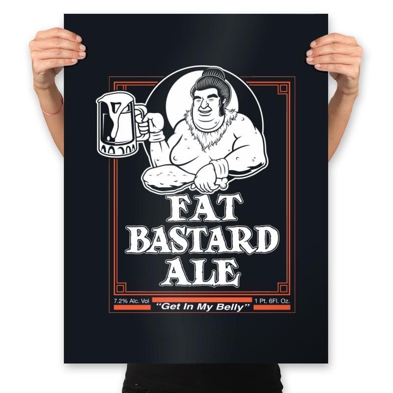 Fat Bastard Ale - Prints Posters RIPT Apparel 18x24 / Black