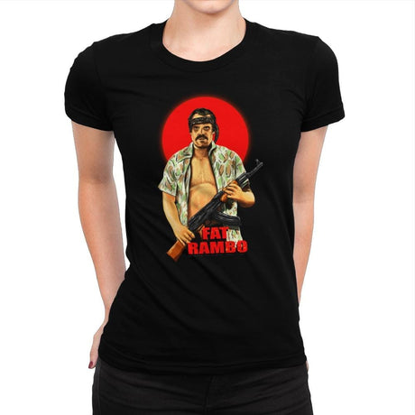 Fat Rambo - Womens Premium T-Shirts RIPT Apparel Small / Indigo