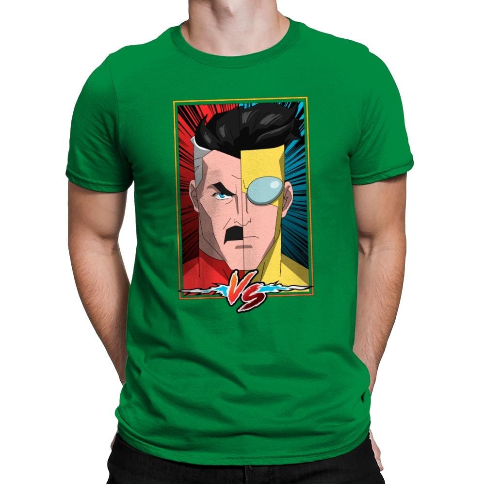FATHER VS SON - Mens Premium T-Shirts RIPT Apparel Small / Kelly