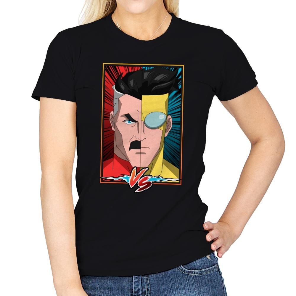 FATHER VS SON - Womens T-Shirts RIPT Apparel Small / Black