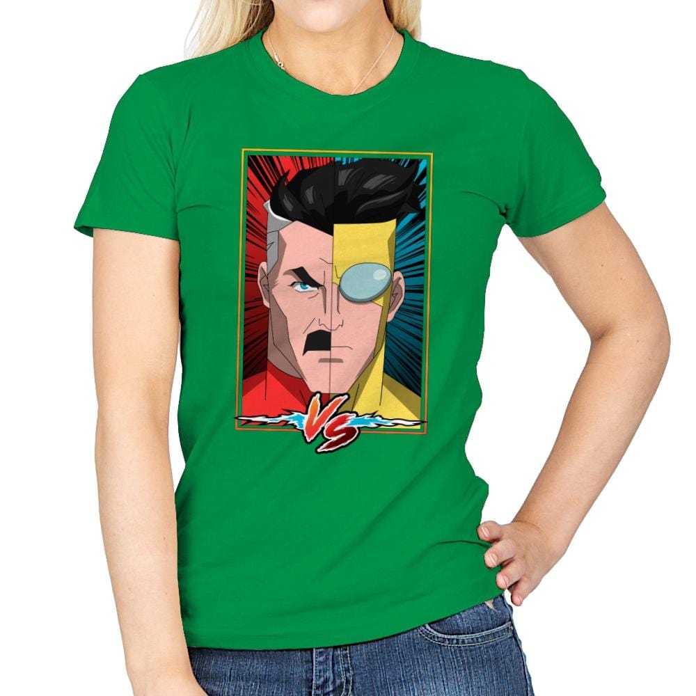 FATHER VS SON - Womens T-Shirts RIPT Apparel Small / Irish Green