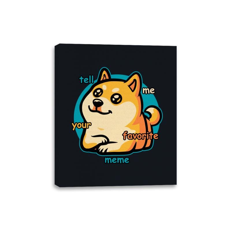 Favorite Meme Dog - Canvas Wraps Canvas Wraps RIPT Apparel 8x10 / Black