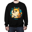 Favorite Meme Dog - Crew Neck Sweatshirt Crew Neck Sweatshirt RIPT Apparel Small / Black