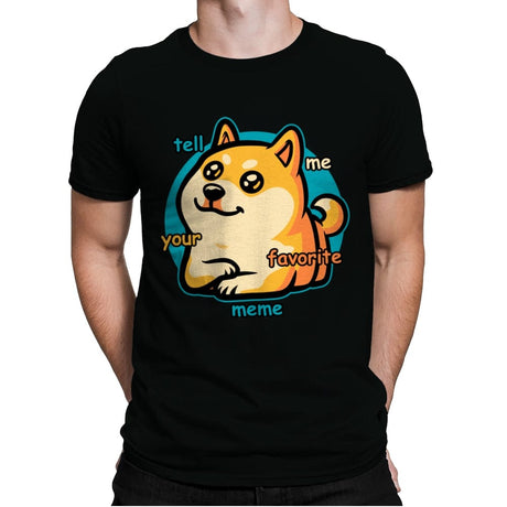 Favorite Meme Dog - Mens Premium T-Shirts RIPT Apparel Small / Black