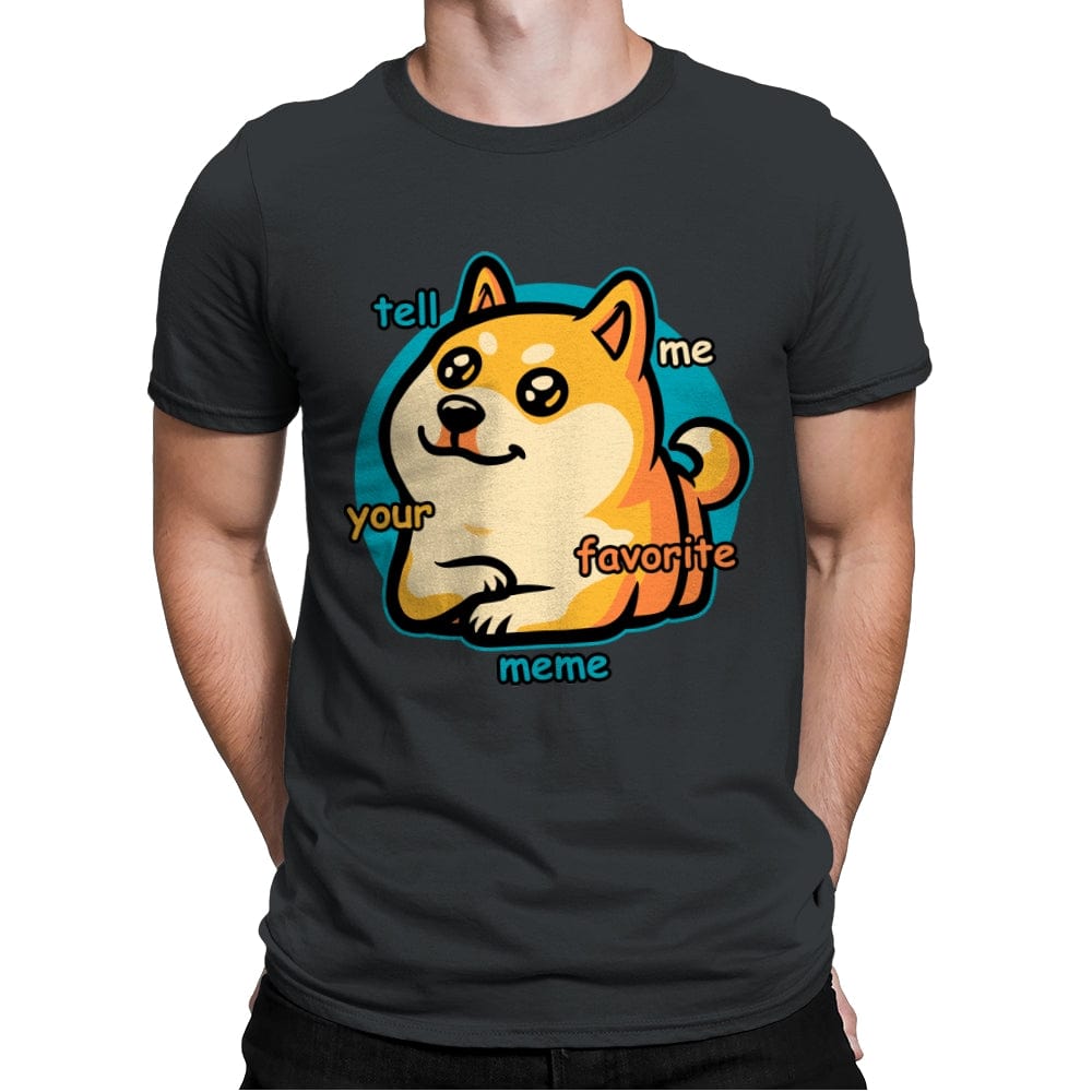 Favorite Meme Dog - Mens Premium T-Shirts RIPT Apparel Small / Heavy Metal