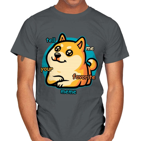 Favorite Meme Dog - Mens T-Shirts RIPT Apparel Small / Charcoal