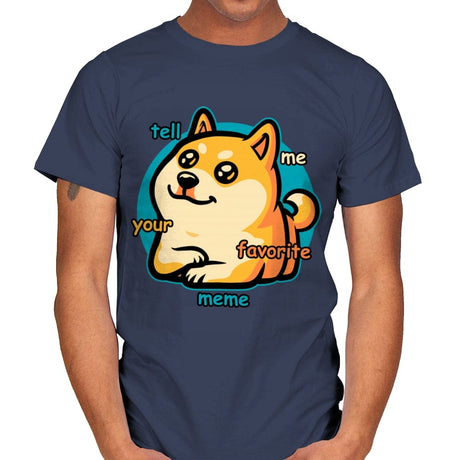 Favorite Meme Dog - Mens T-Shirts RIPT Apparel Small / Navy