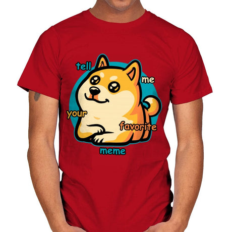 Favorite Meme Dog - Mens T-Shirts RIPT Apparel Small / Red