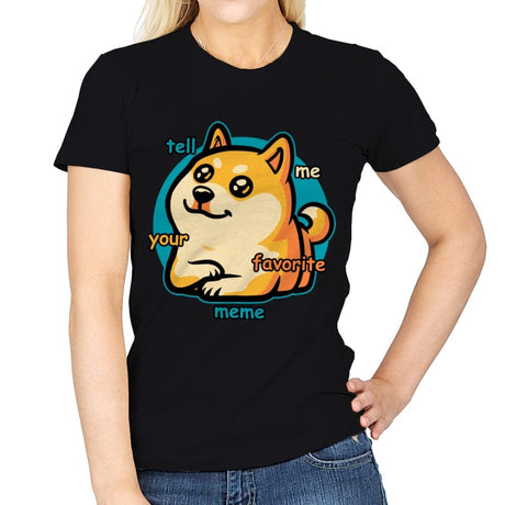 Favorite Meme Dog - Womens T-Shirts RIPT Apparel Small / Black