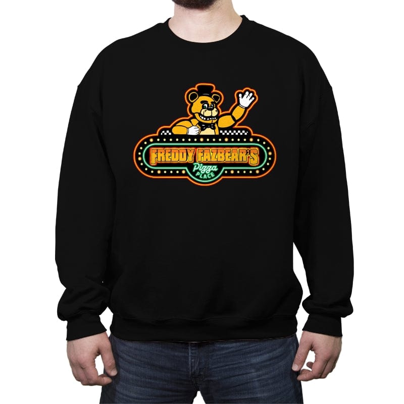 Fazbear's Pizza - Crew Neck Sweatshirt Crew Neck Sweatshirt RIPT Apparel Small / Black