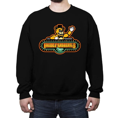 Fazbear's Pizza - Crew Neck Sweatshirt Crew Neck Sweatshirt RIPT Apparel Small / Black