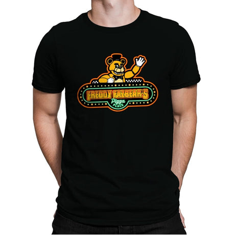Fazbear's Pizza - Mens Premium T-Shirts RIPT Apparel Small / Black