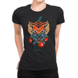 Feline Samurai 2 - Womens Premium T-Shirts RIPT Apparel Small / Black