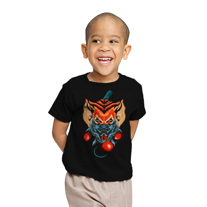 Feline Samurai 2 - Youth T-Shirts RIPT Apparel X-small / Black